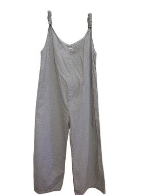 Beachwood Baby Stripe Jumpsuit Wide Leg Coastal Minimal Linen Look Lagenlook